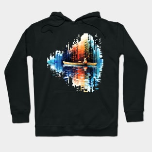 Landscape Countryside Cottage Vacation Relaxing Abstract Hoodie